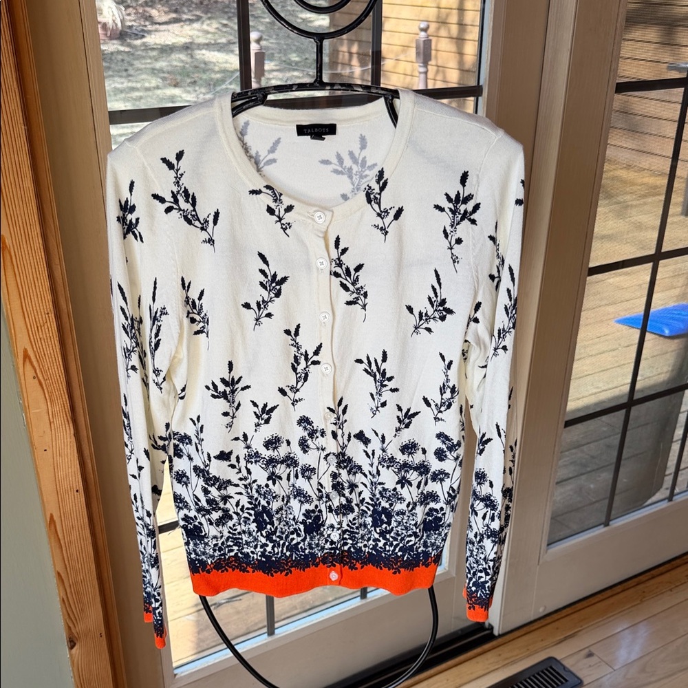 Talbots Charming Falling Floral Sz. S Cardigan